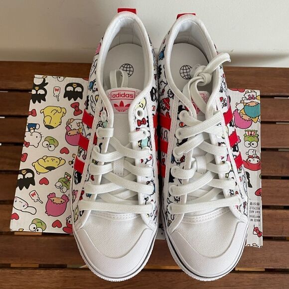 NWOT Adidas NIZZA platform Hello Kitty Women 7.5/Junior 6.5(HQ6888) - Picture 5 of 13